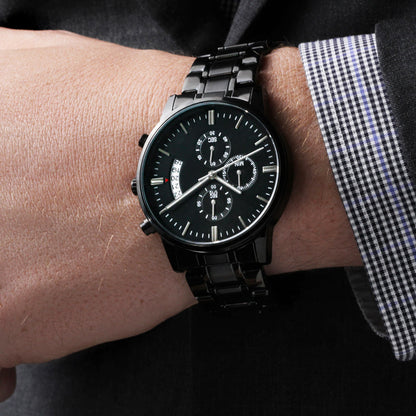 Customizable Engraved chronograph watch