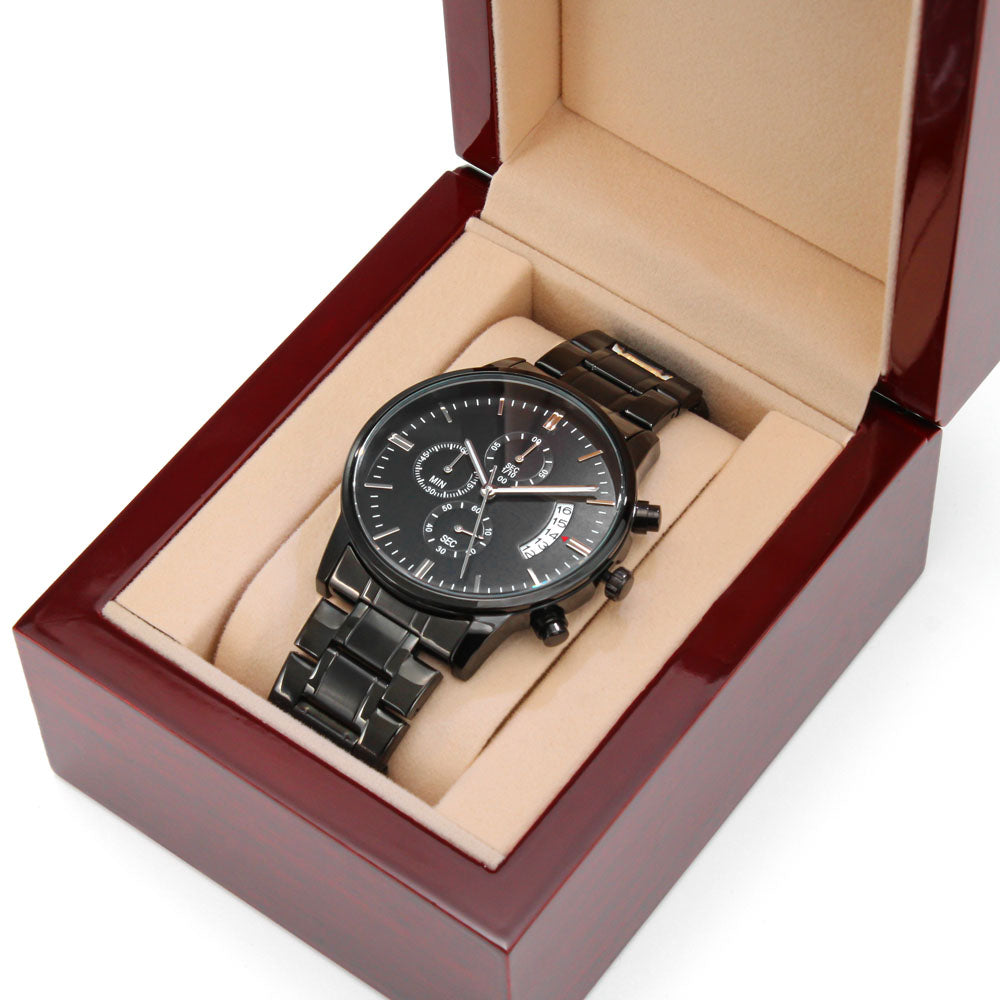 Customizable Engraved chronograph watch