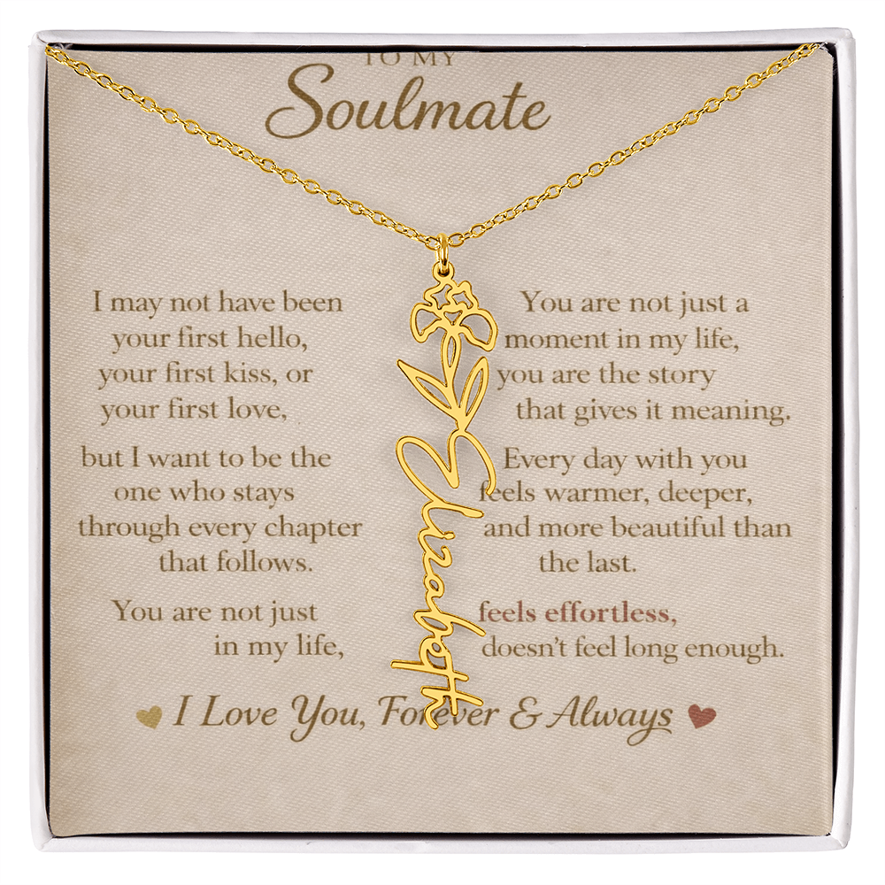 Flower Name Necklace