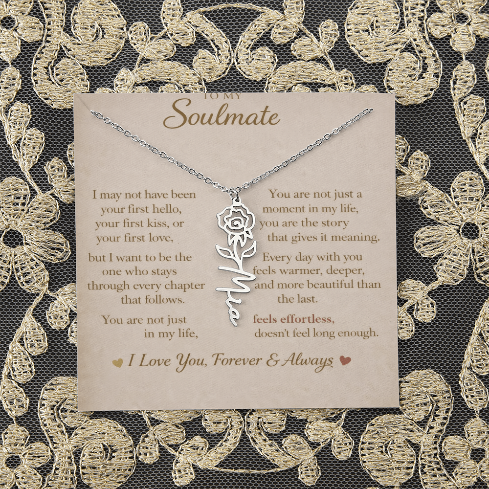 Flower Name Necklace