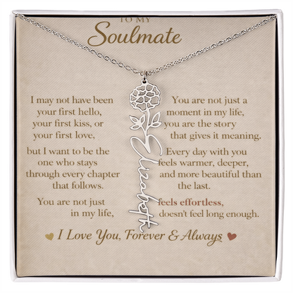 Flower Name Necklace