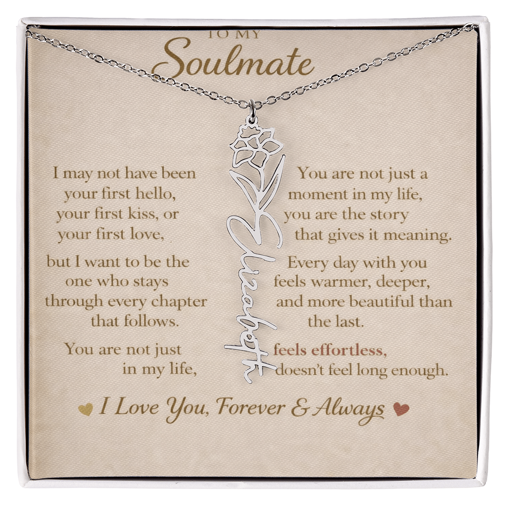 Flower Name Necklace