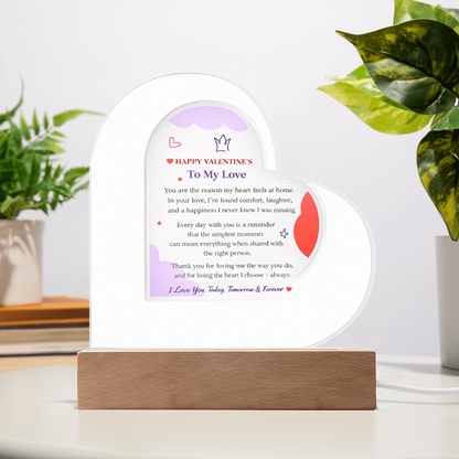 Acrylic Heart Plaque