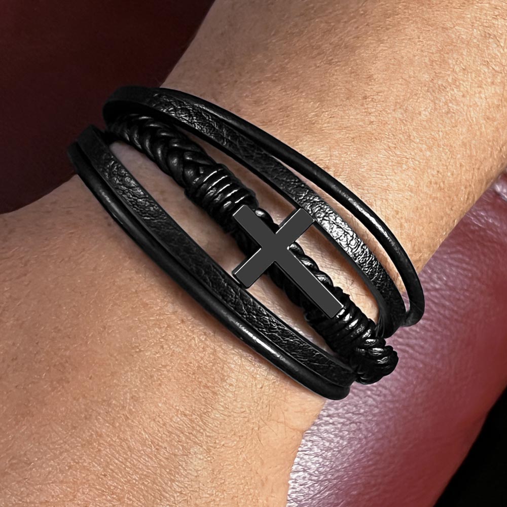 To the man I love  Cross Bracelet