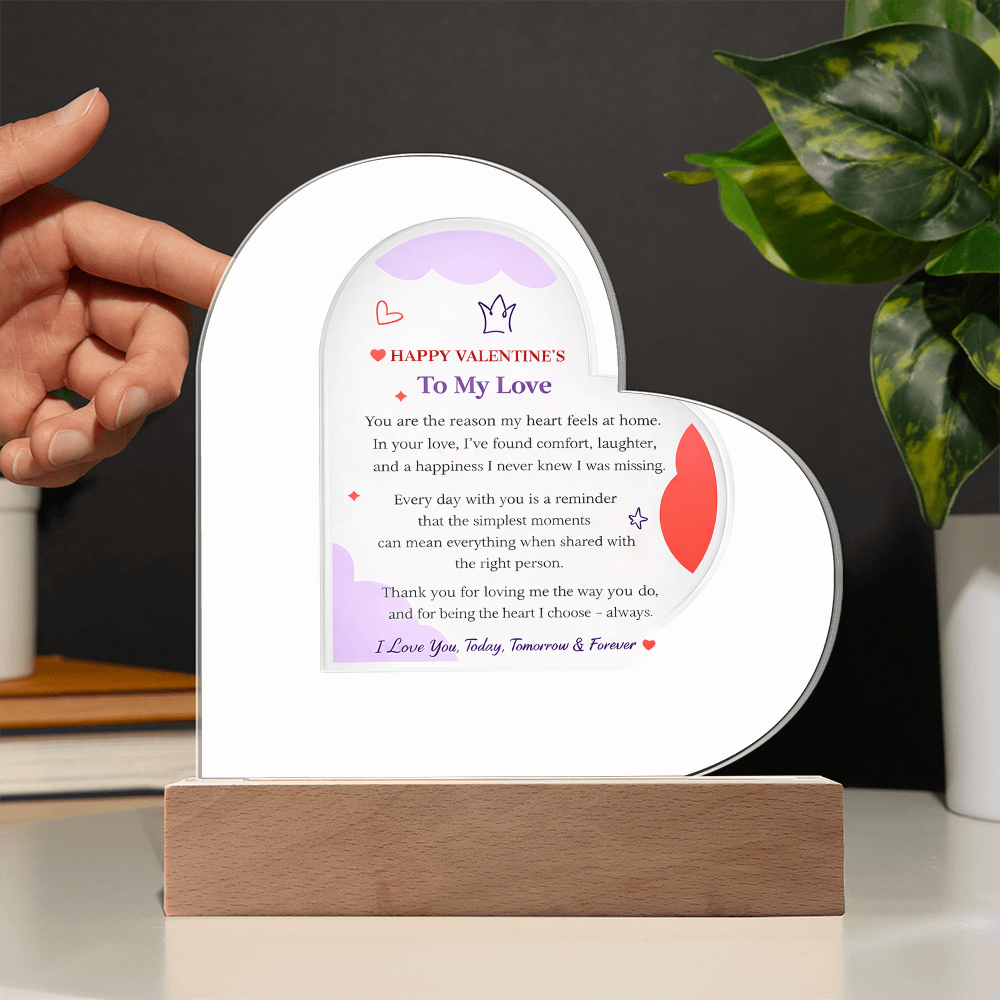 Acrylic Heart Plaque