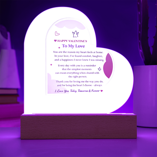 Acrylic Heart Plaque