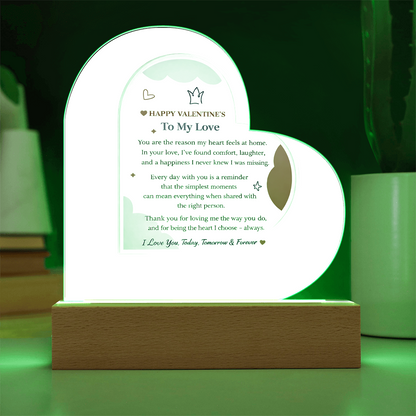 Acrylic Heart Plaque