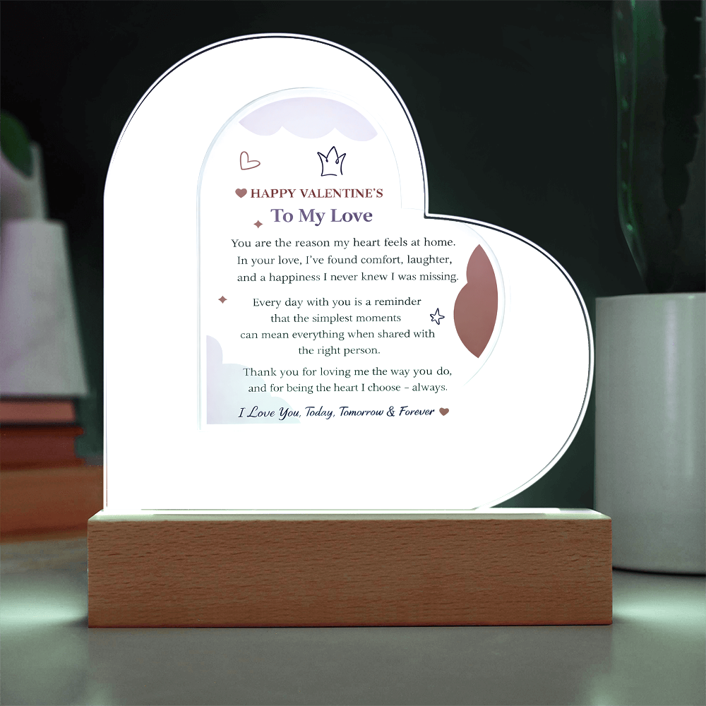 Acrylic Heart Plaque