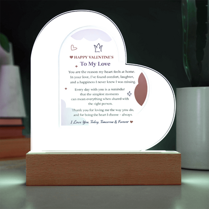 Acrylic Heart Plaque