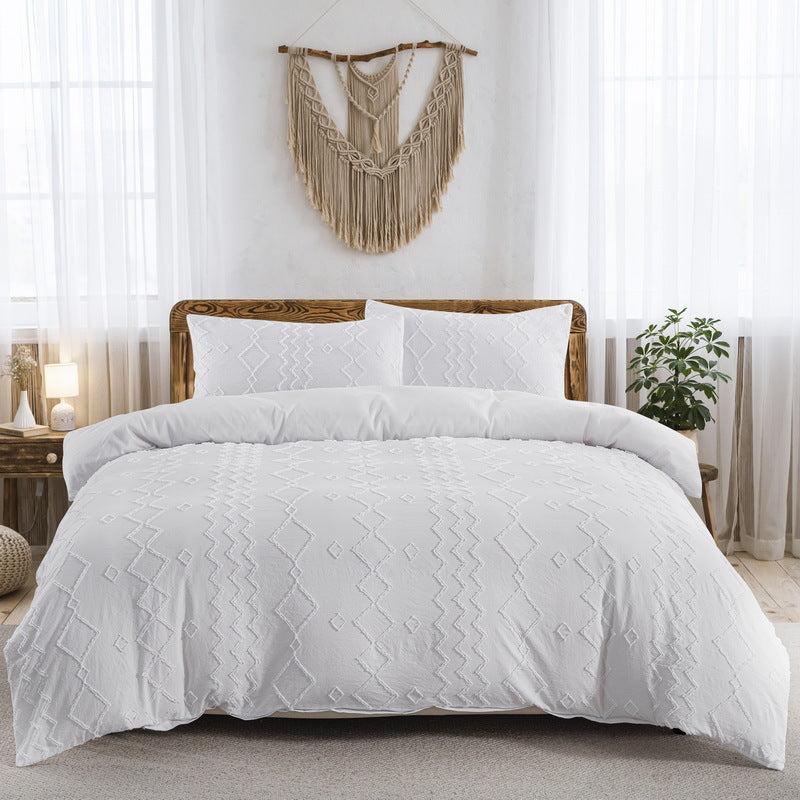 3-Piece Tufted Duvet Set (Duvet + 2 pillow case)