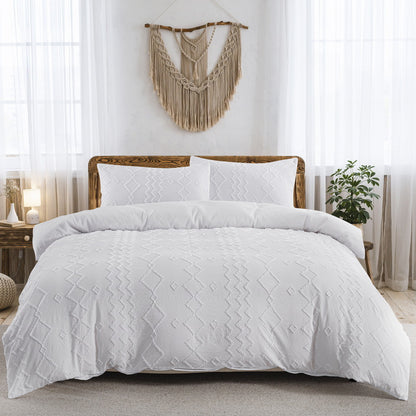 3-Piece Tufted Duvet Set (Duvet + 2 pillow case)